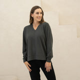 The Bamboo Merino Dressy V-Neck Sweatshirt