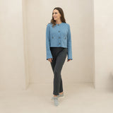 The Tailored Organic Fleece Cardigan