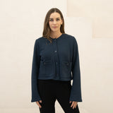 The Tailored Organic Fleece Cardigan