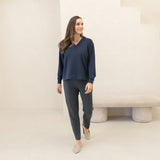 The Bamboo Merino Dressy V-Neck Sweatshirt