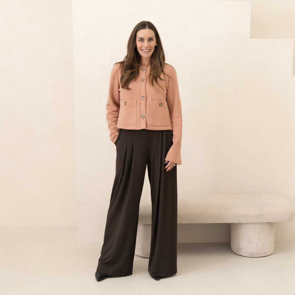 The Tailored Organic Fleece Cardigan