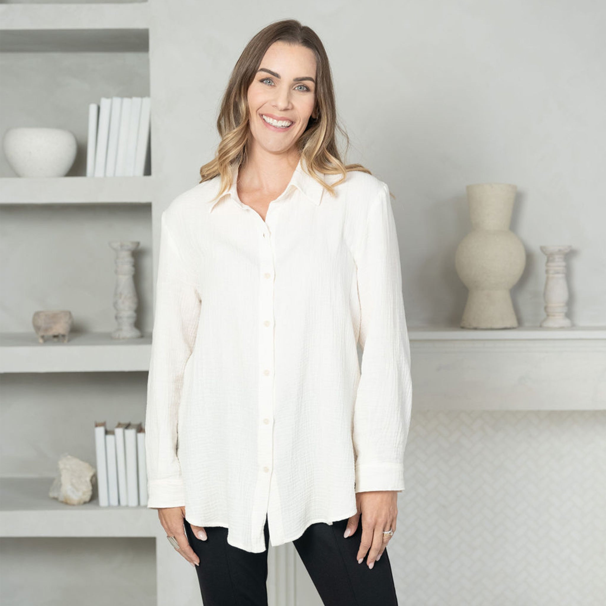 Sample Sale: The Airy Gauze Button-up Shirt