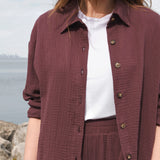 The Airy Gauze Relaxed Button-up Shirt