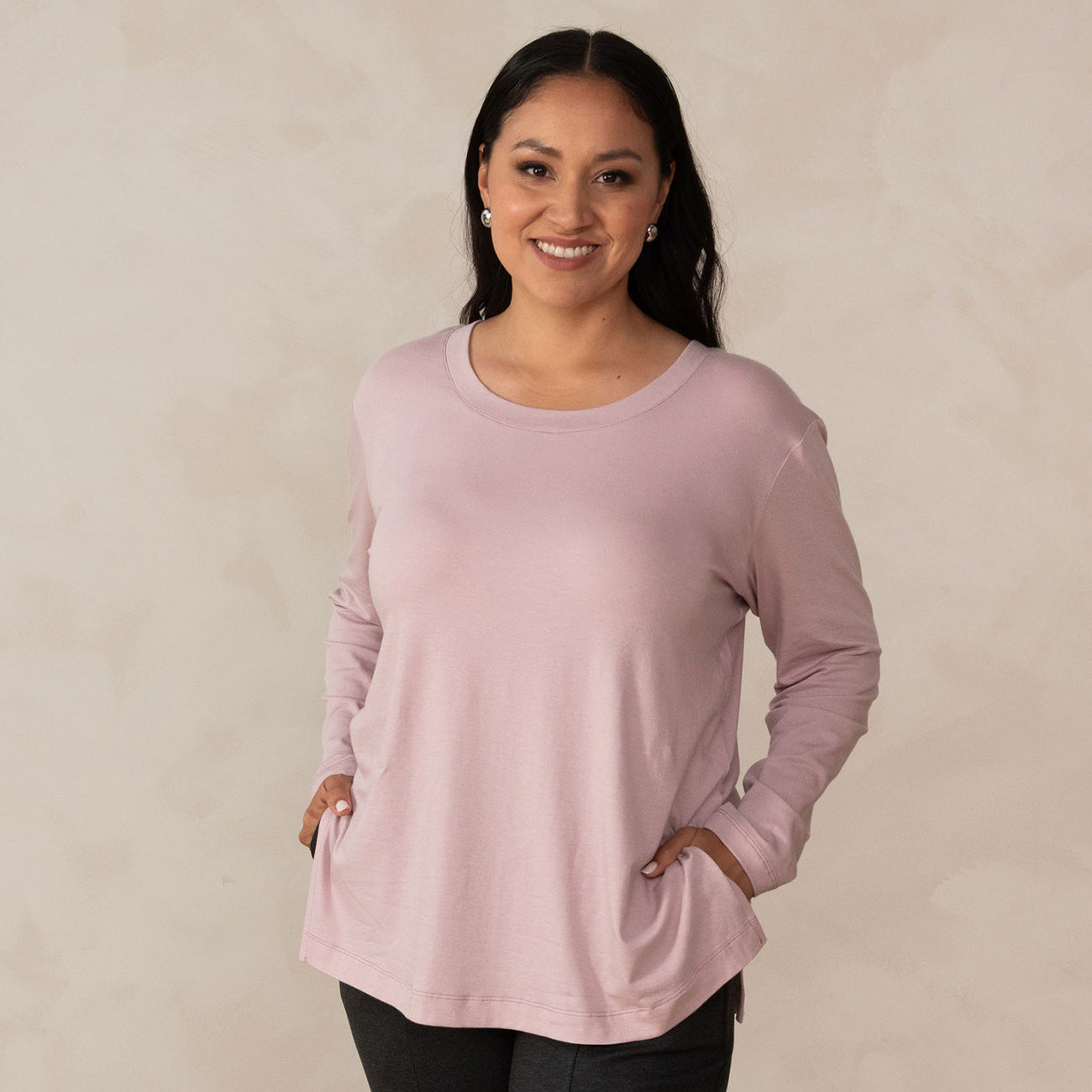 Blush pink hot sale long sleeve