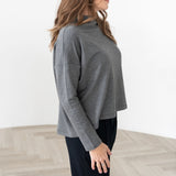 The Dressy Mock Neck Sweatshirt