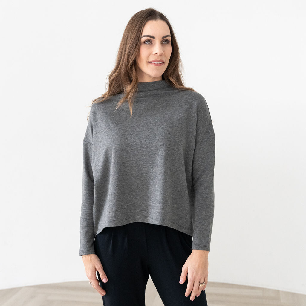 Sample Sale: The Dressy Mock Neck Sweatshirt