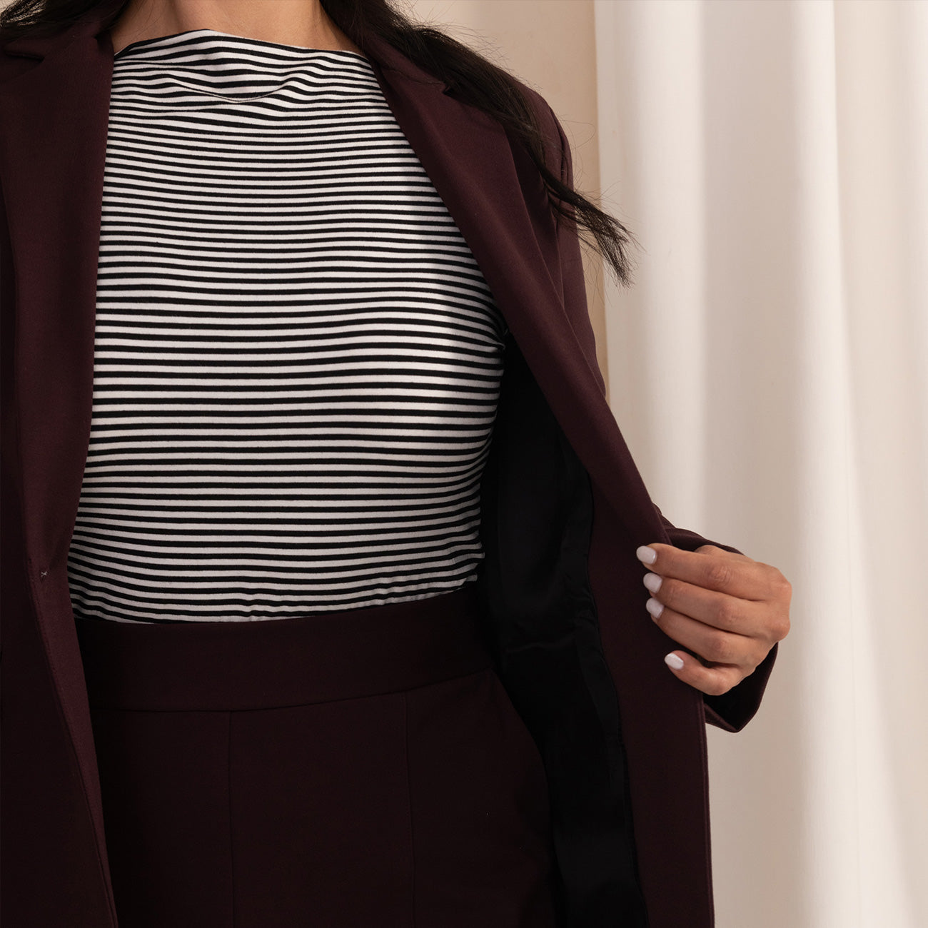 Aubergine blazer discount
