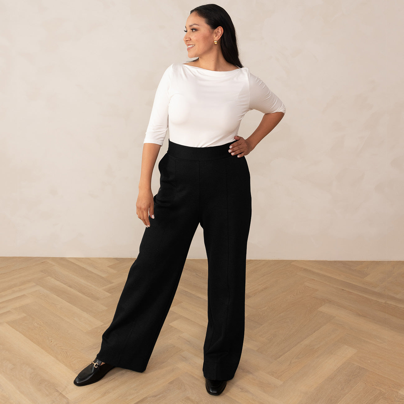 The Tailored Ponte Trouser  Women's Sustainable Wide Leg Pant