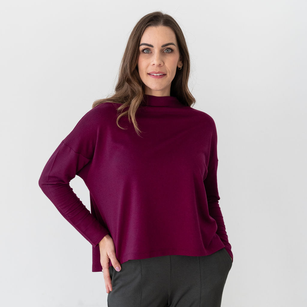 The Dressy Mock Neck Sweatshirt