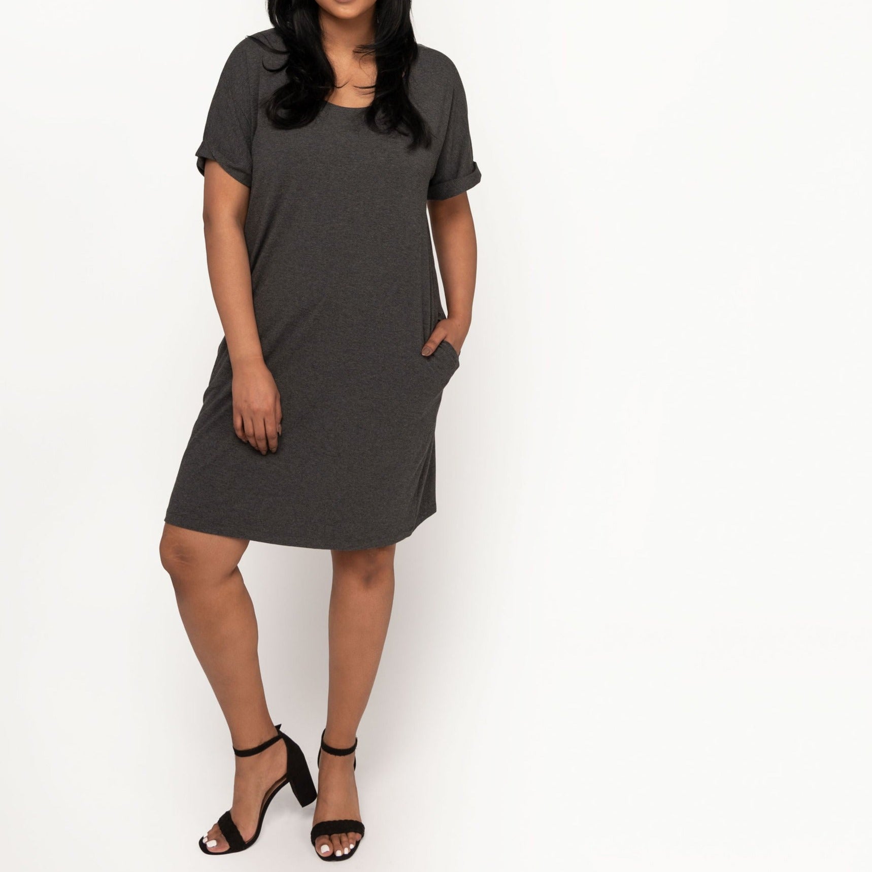 Dark grey shop tshirt dress